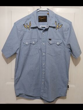 Howler Brothers Chambray Short Sleeve Western Shirt